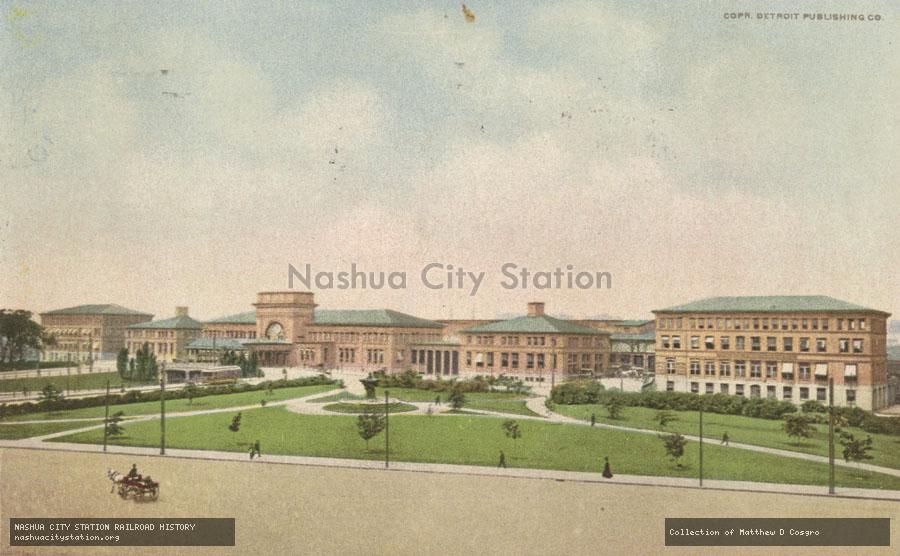 Postcard: New York, New Haven & Hartford Railroad Depot, Providence, Rhode Island